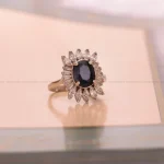 انگشتر یاقوت کبود زنانه کد 1679