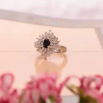 انگشتر یاقوت کبود زنانه کد 1681