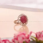 انگشتر یاقوت سرخ زنانه کد 1682