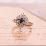 انگشتر یاقوت کبود زنانه کد 1685