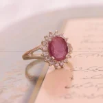 انگشتر یاقوت سرخ زنانه کد 1686