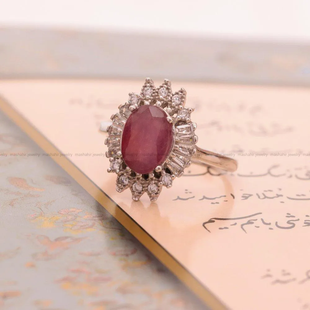 انگشتر یاقوت سرخ زنانه کد 1691