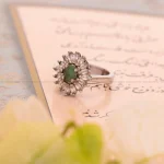 انگشتر زمرد زنانه کد 1693