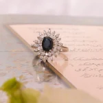 انگشتر یاقوت کبود زنانه کد 1698