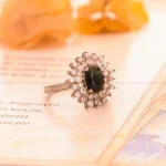 انگشتر یاقوت کبود زنانه کد 1703