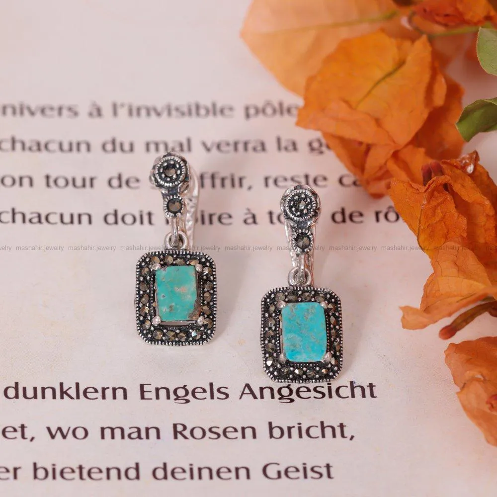 گوشواره فیروزه زنانه کد 1715