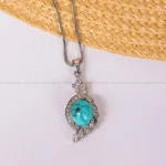 گردنبند فیروزه زنانه کد 1731