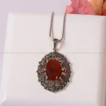 گردنبند عقیق زنانه کد 1742