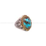 انگشتر فیروزه شجری مردانه کد 3802