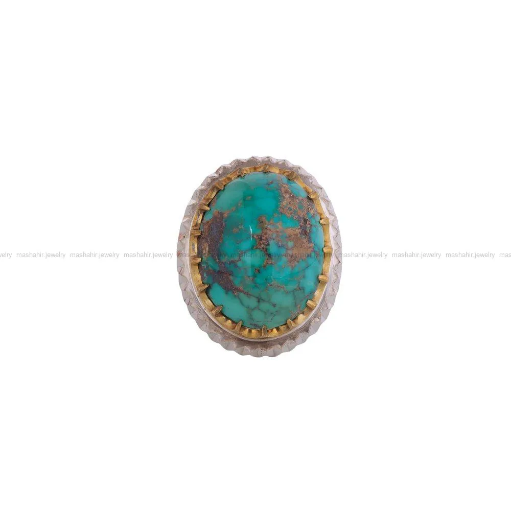 انگشتر فیروزه شجری مردانه کد 1809