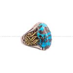 انگشتر فیروزه شجری مردانه کد 3820