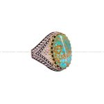 انگشتر فیروزه شجری مردانه کد 3821