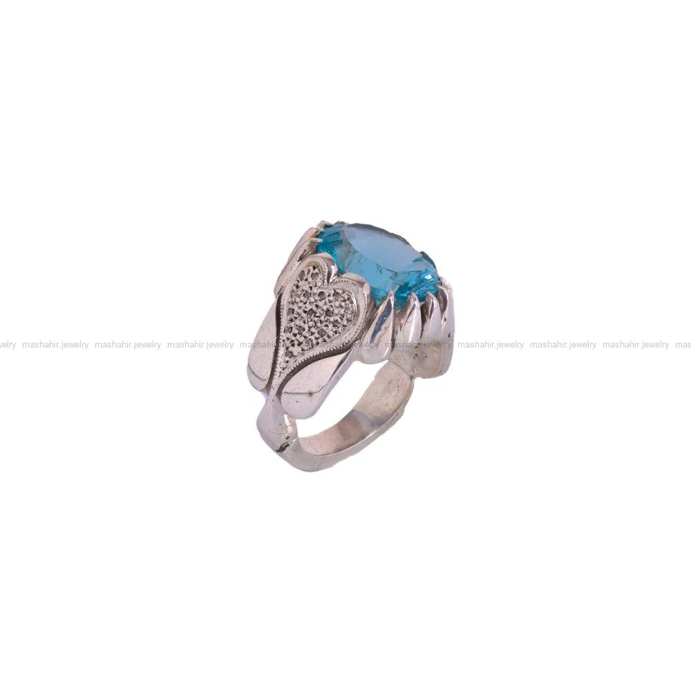 انگشتر فیروزه شجری مردانه کد 3822
