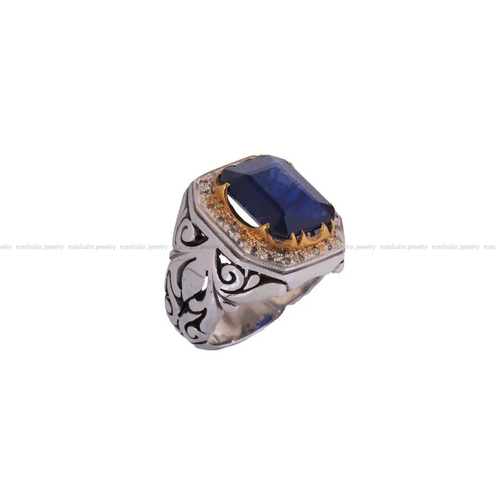 انگشتر فیروزه شجری مردانه کد 3833