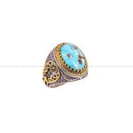 انگشتر فیروزه شجری مردانه کد 3774