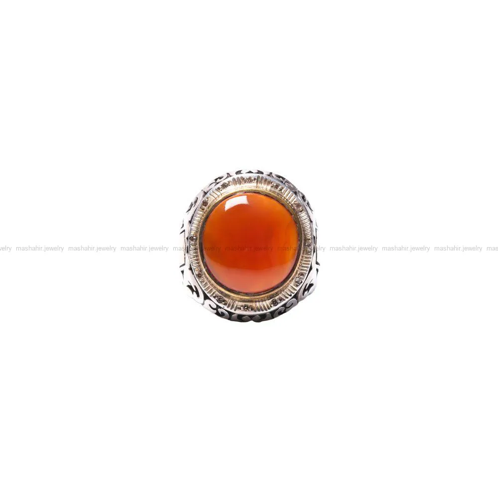 انگشتر عقیق مردانه کد 842