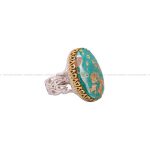 انگشتر فیروزه شجری مردانه کد 3776