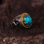 انگشتر فیروزه شجری مردانه کد 1836