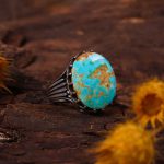 انگشتر فیروزه شجری مردانه کد 3796