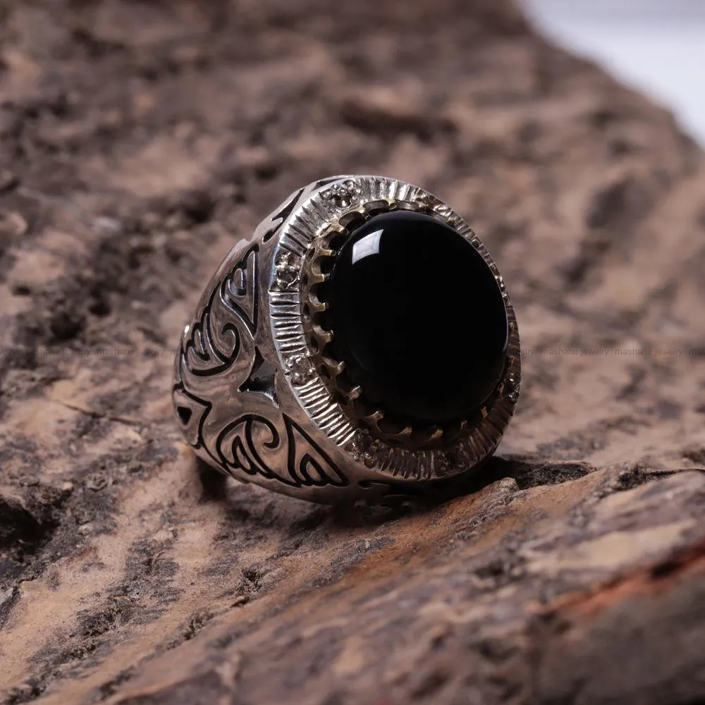 انگشتر فیروزه شجری مردانه کد 3802
