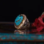 انگشتر فیروزه شجری مردانه کد 1799