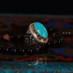 انگشتر فیروزه شجری مردانه کد 1807