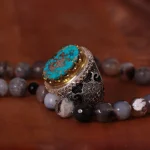 انگشتر فیروزه شجری مردانه کد 1811