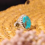 انگشتر فیروزه شجری مردانه کد 3819