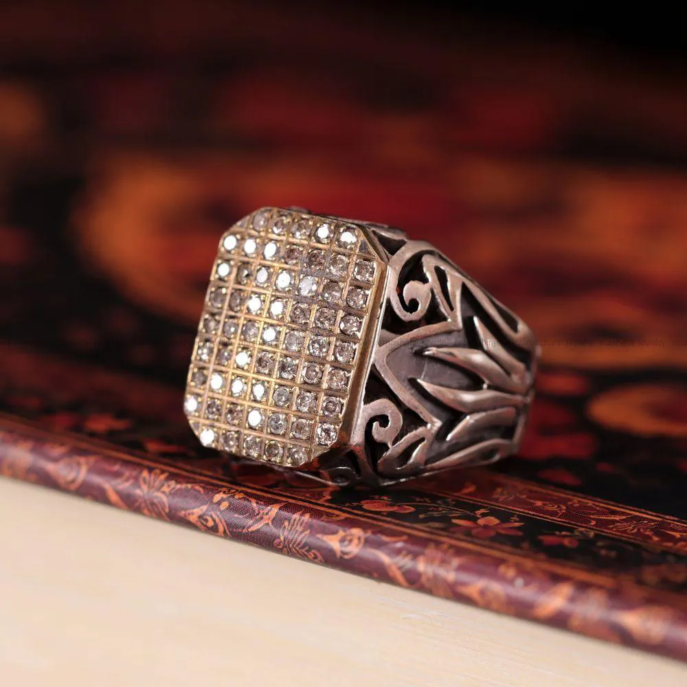 انگشتر صفحه برلیان مردانه کد 846