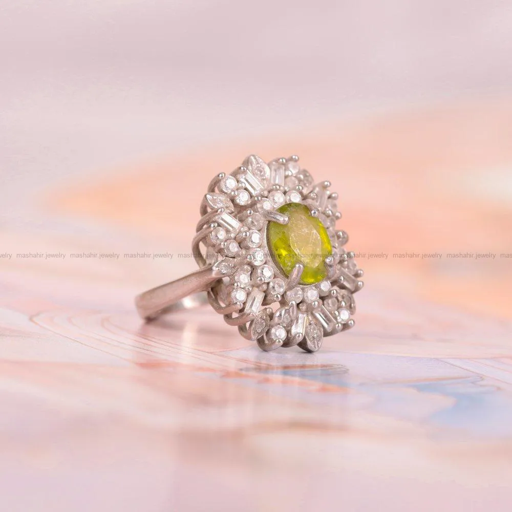 انگشتر ياقوت زرد زنانه کد 1847
