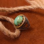 انگشتر فیروزه شجری مردانه کد 3761