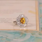 انگشتر سیترین زنانه کد 1863