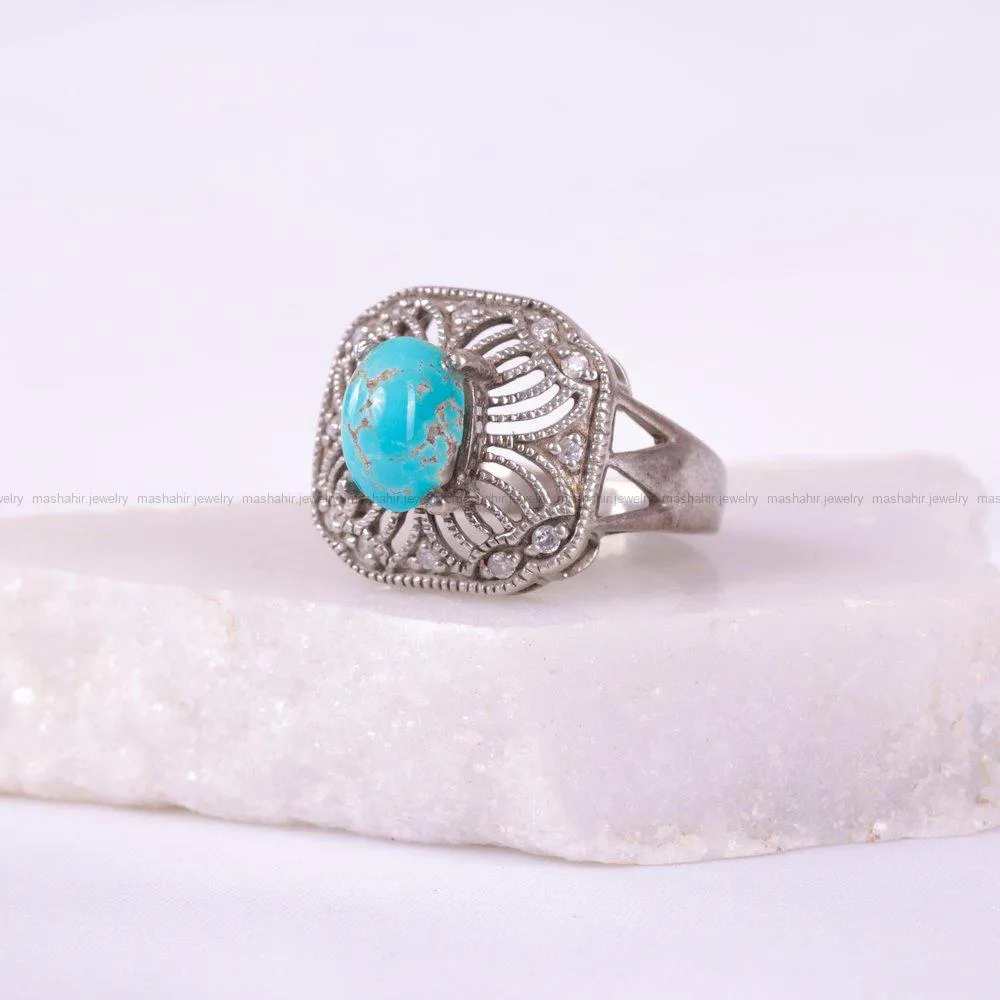 انگشتر فیروزه شجری زنانه کد 1947