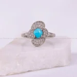 انگشتر فیروزه عجمی زنانه کد 1951