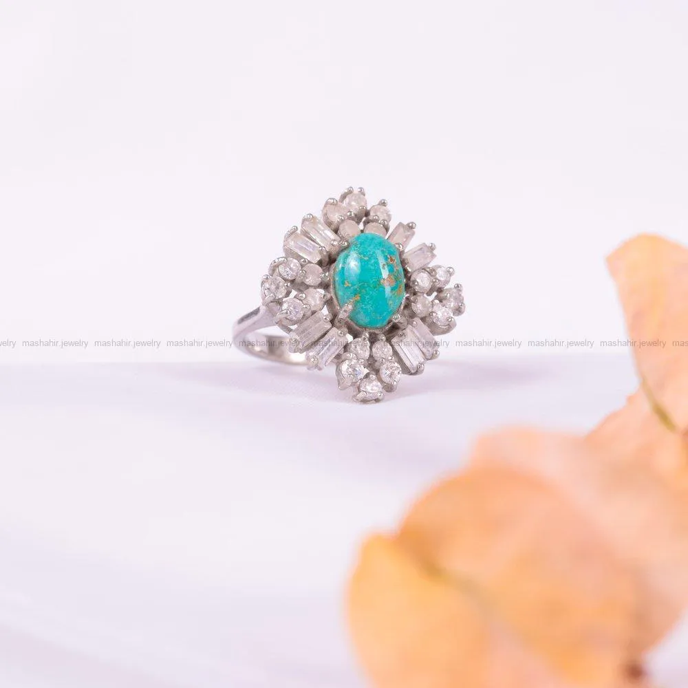 انگشتر فیروزه شجری زنانه کد 1954