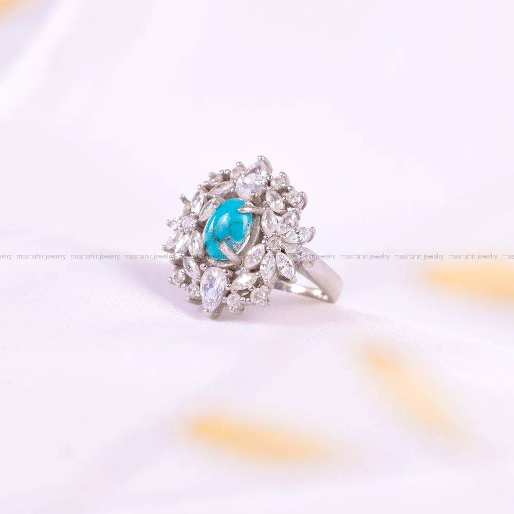 انگشتر فیروزه شجری زنانه کد 1959