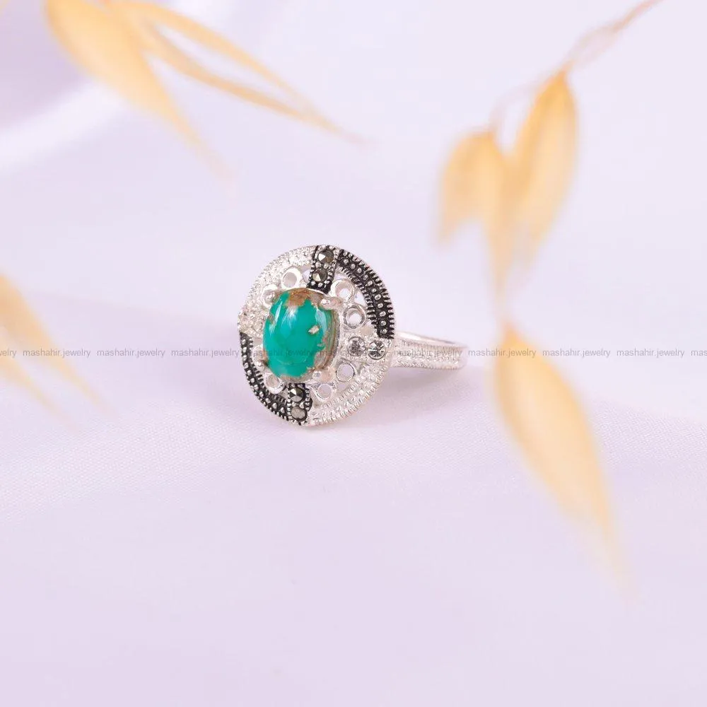 انگشتر فیروزه شجری زنانه کد 1960