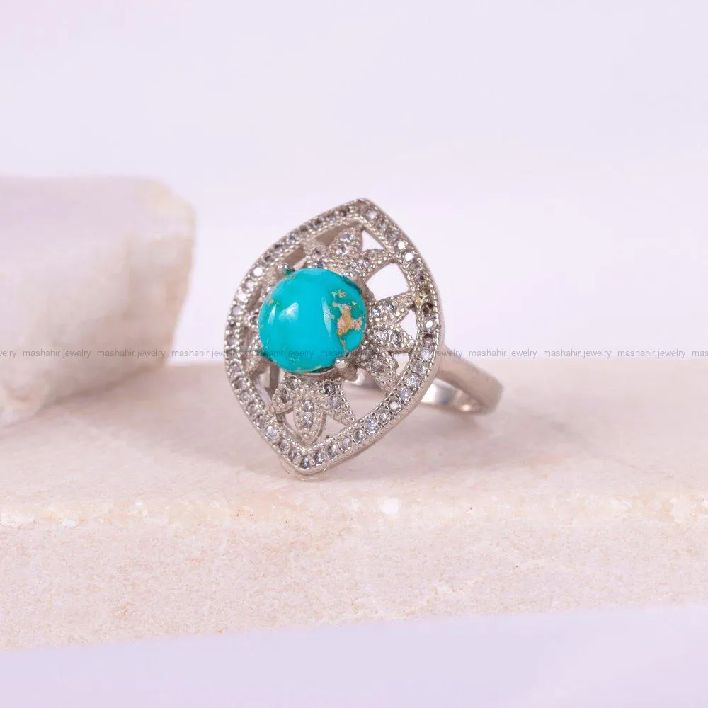 انگشتر فیروزه شجری زنانه کد 1967