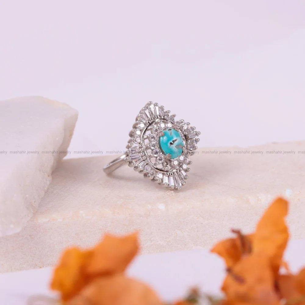 انگشتر فیروزه شجری زنانه کد 1971