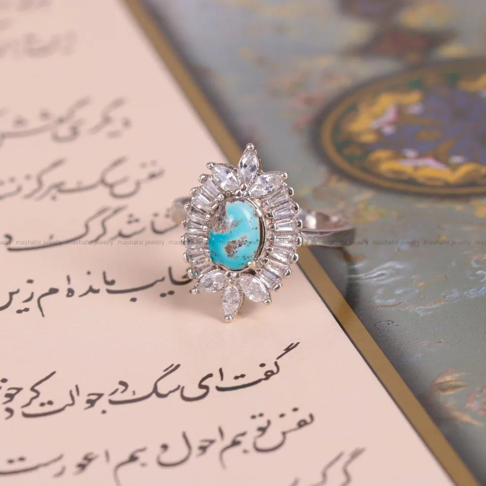 انگشتر فیروزه شجری زنانه کد 1972