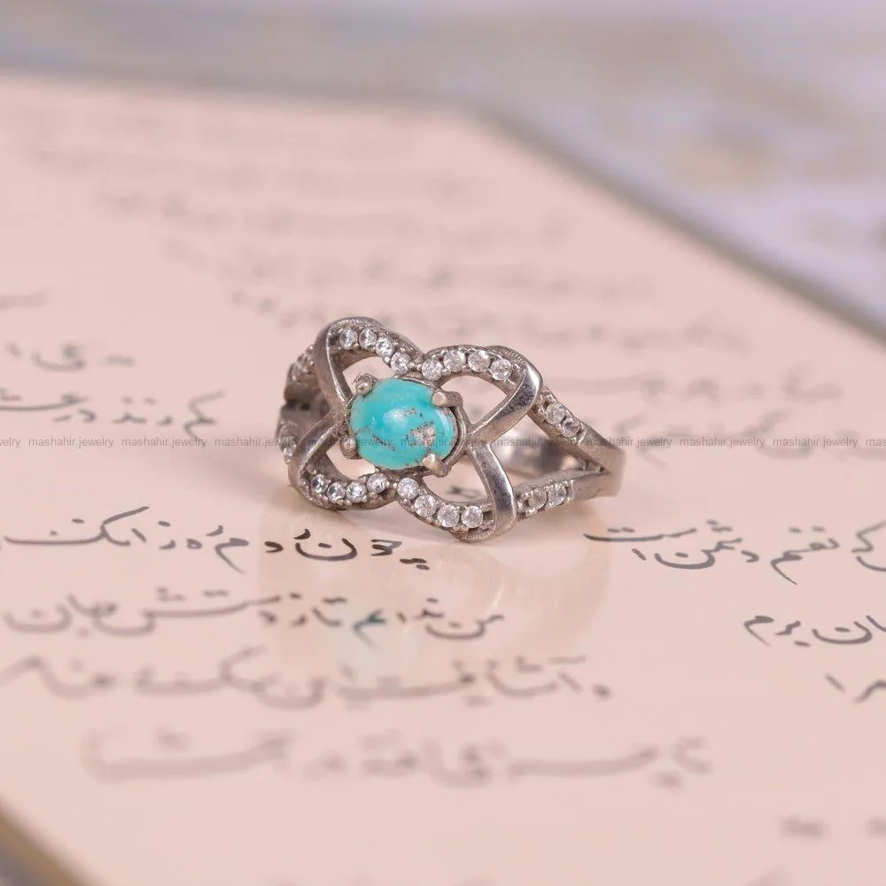انگشتر فیروزه شجری زنانه کد 1973
