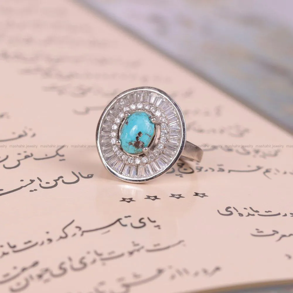 انگشتر فیروزه شجری زنانه کد 1975