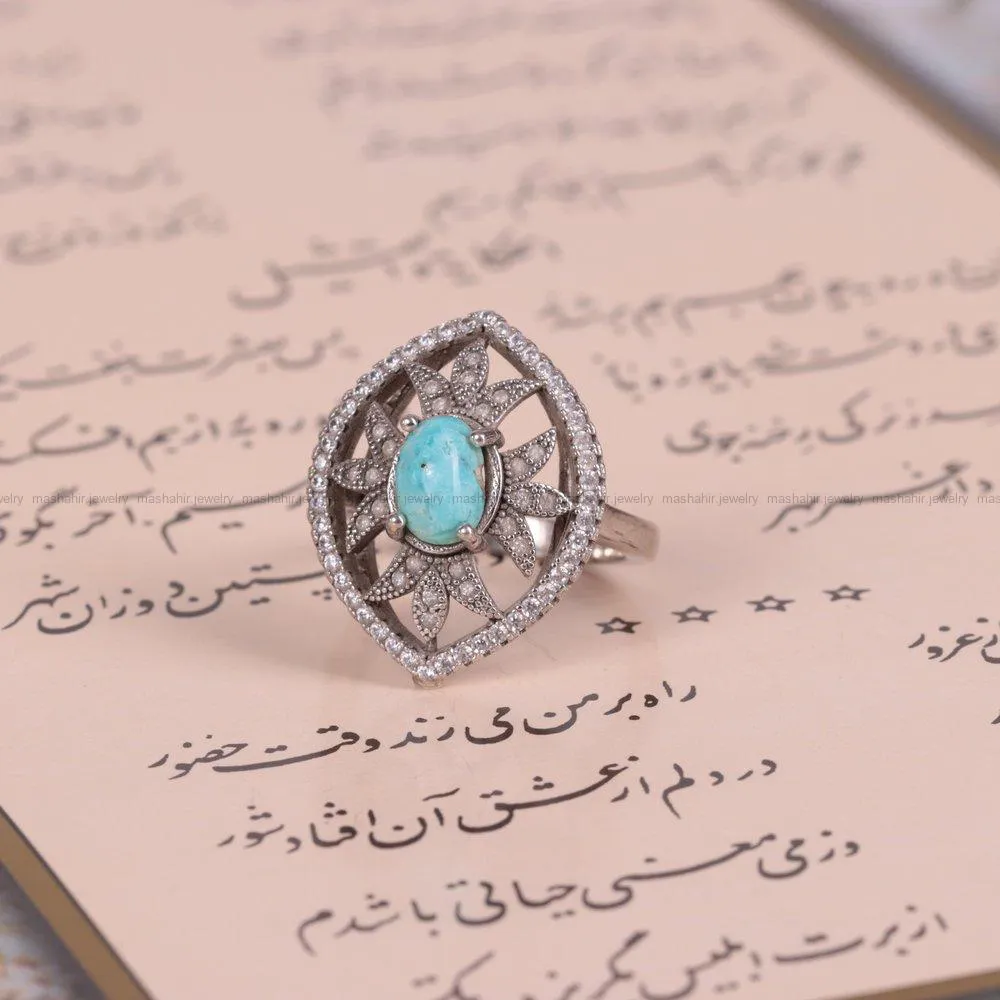 انگشتر فیروزه شجری زنانه کد 1981