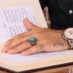 انگشتر فیروزه شجری مردانه کد 1887