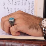 انگشتر فیروزه شجری مردانه کد 1900