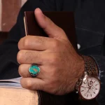 انگشتر فیروزه شجری مردانه کد 1912