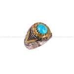 انگشتر فیروزه شجری مردانه کد 4096