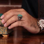 انگشتر فیروزه شجری مردانه کد 1917