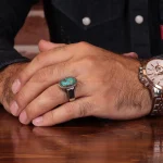 انگشتر فیروزه شجری مردانه کد 1924