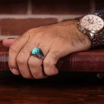 انگشتر فیروزه شجری مردانه کد 1941